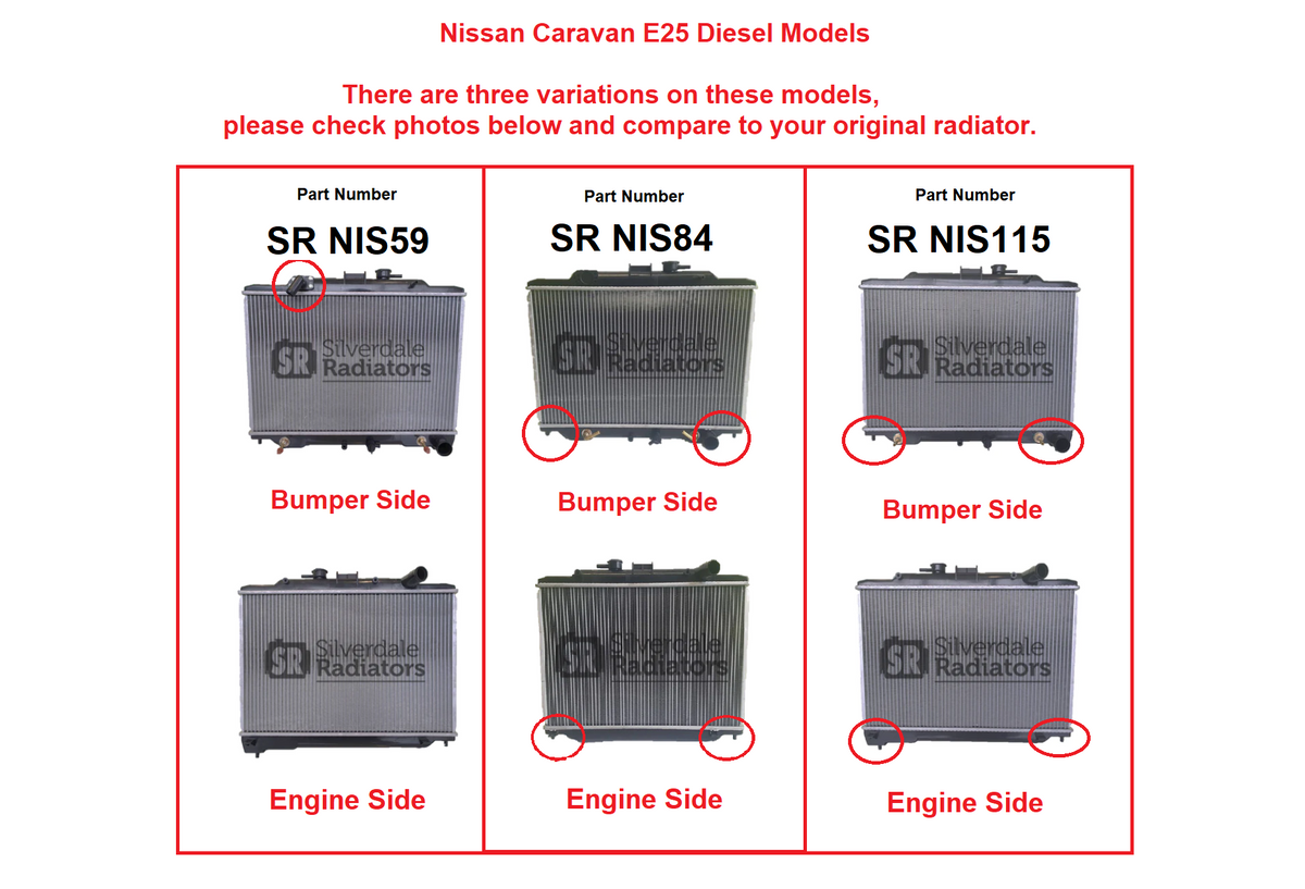 Nissan Caravan / Urvan E24, E25, Diesel Turbo Radiator – Silverdale ...